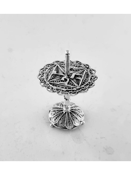 Unique Flat Shape Filigree Dreidel מבית Sterling S, Dreidels, Israel